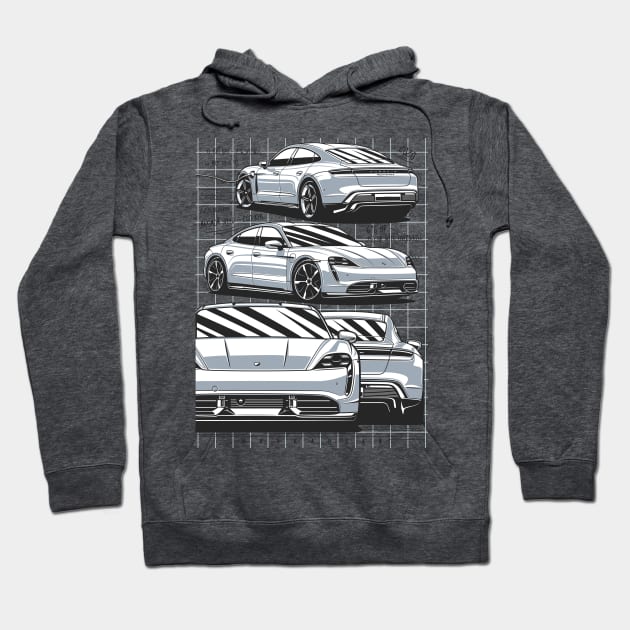 Electric car Hoodie by Markaryan